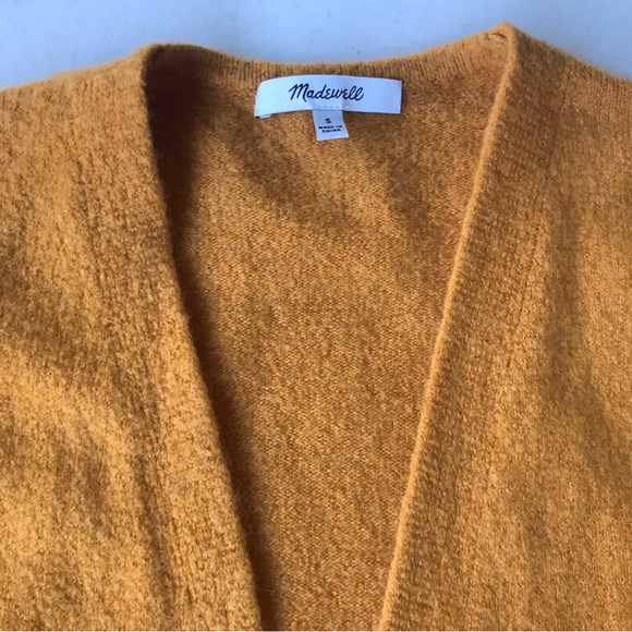 MADEWELL | Curry Merino Wool Alpaca Blend Open Long Cardigan Sweater Size S - Picture 4 of 8